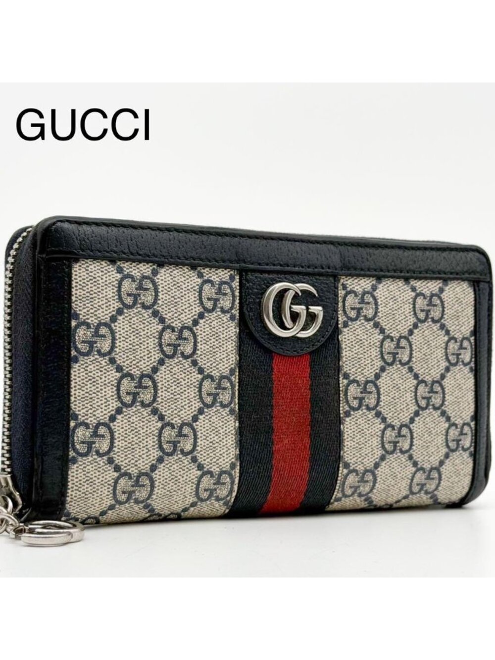 Gucci Sherry Ophidia Round GG Marmont Wallet Logo